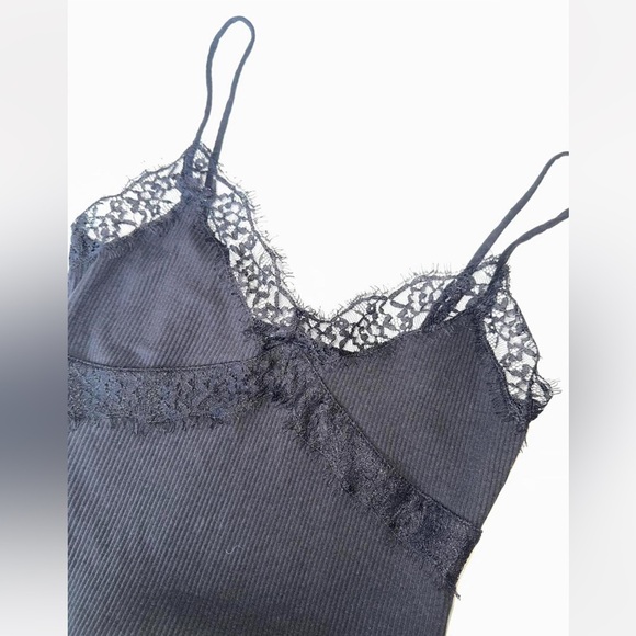 J. Crew Black lace trim tank size 10 - Picture 4 of 5